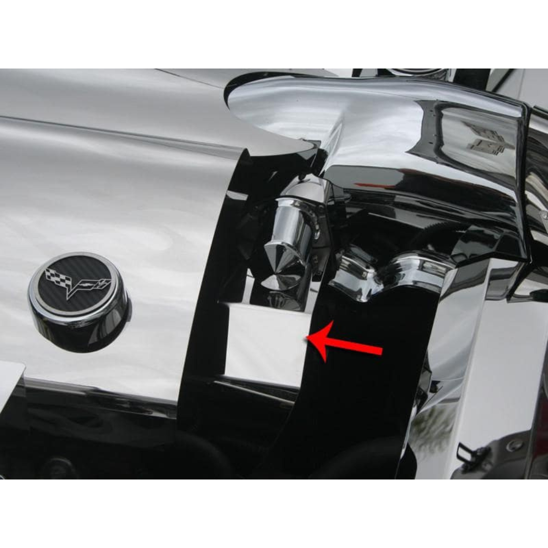 C6 Corvette LS2 Belt Tensioner Cover - 2005-2007 Polished Stainless Steel