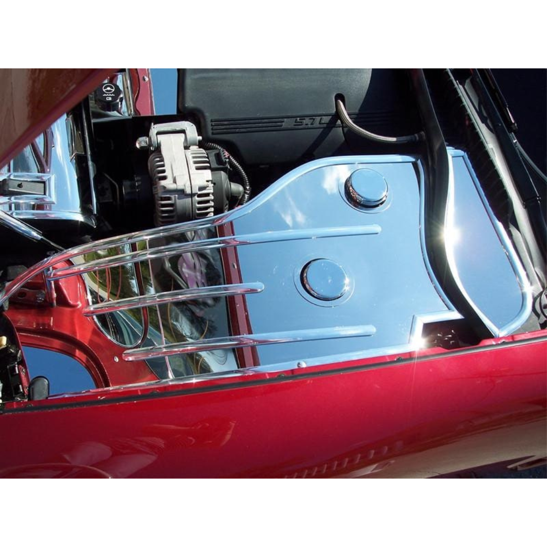C5 Corvette Inner Fender Cover Extender (Driver's Side) - Polished Stainless Steel