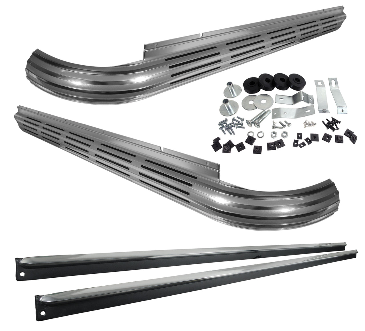 1963-1967 Corvette Side Exhaust Kit - Mild Loud - Stainless Pipes - SBC W/25" Manifold - CA-57323-Corvette-Store-Online