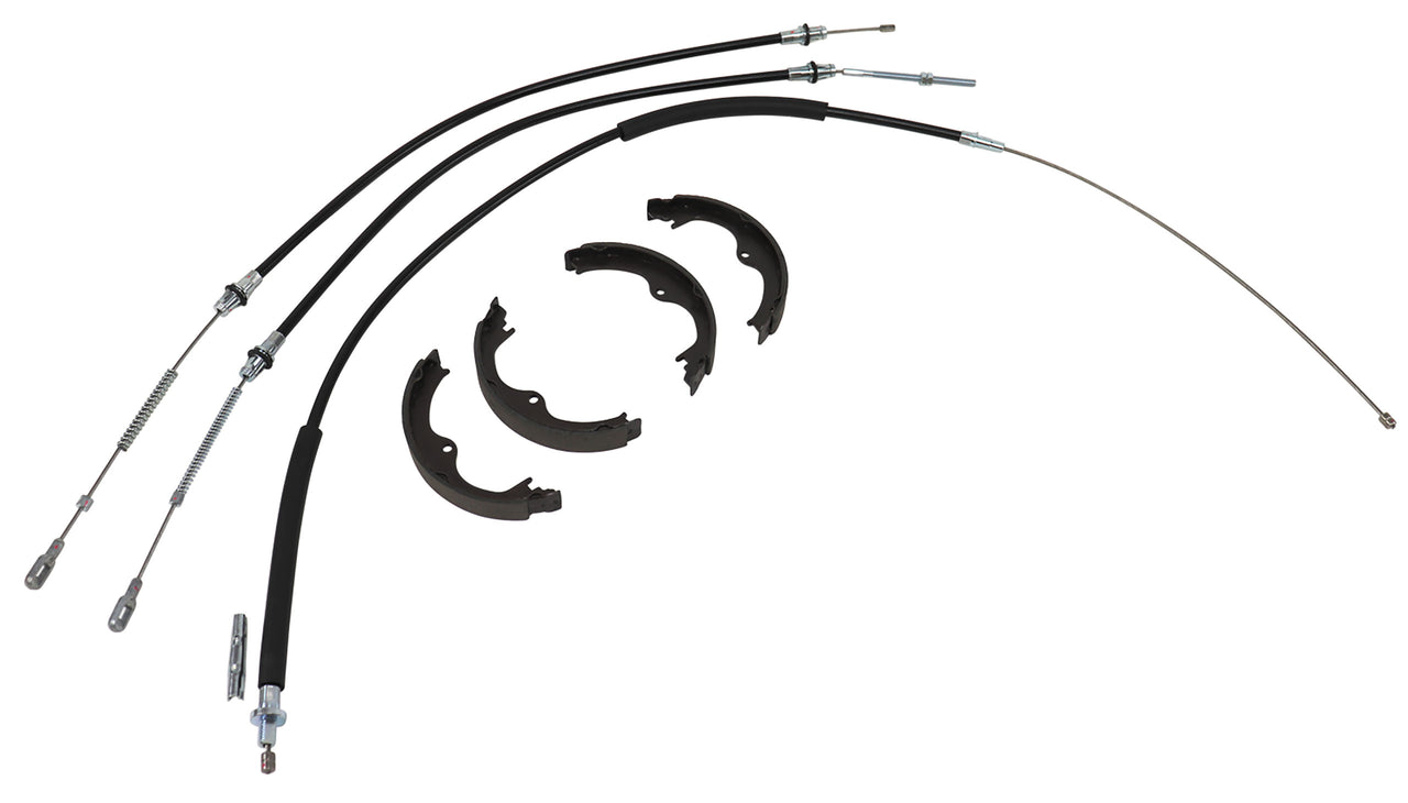 1984-1987 Corvette Park Brake Cables & Shoes Kit - Front & Rear Cables & Shoe Set - CA-52299-Corvette-Store-Online