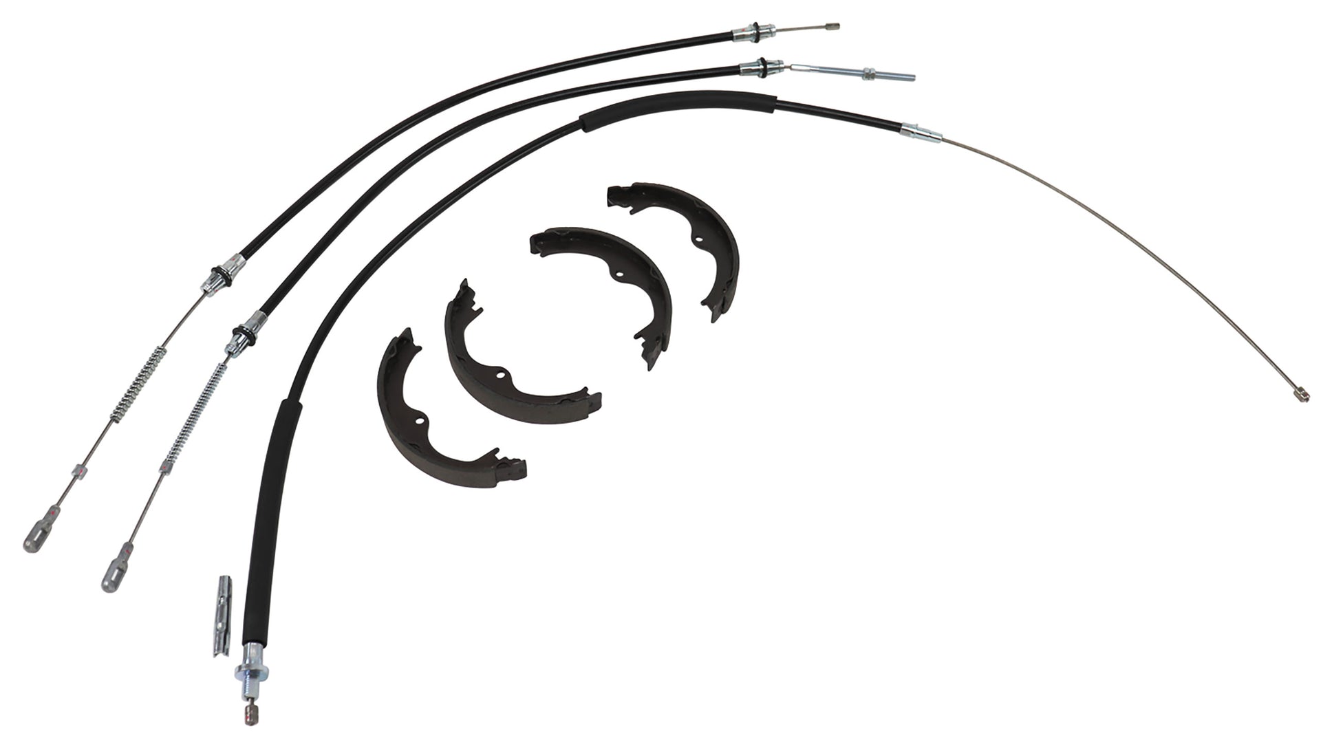 1984-1987 Corvette Park Brake Cables & Shoes Kit - Front & Rear Cables & Shoe Set - CA-52299-Corvette-Store-Online