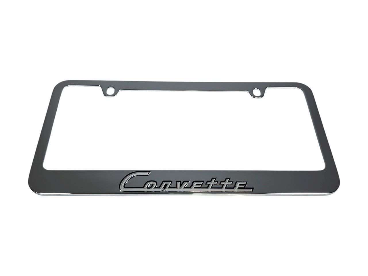Classic Chevrolet Corvette Chrome License Plate Frame