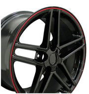 2005-2013 Corvette C6 Z06 Wheel - Black Red Band 19x10 - CA-53460-Corvette-Store-Online