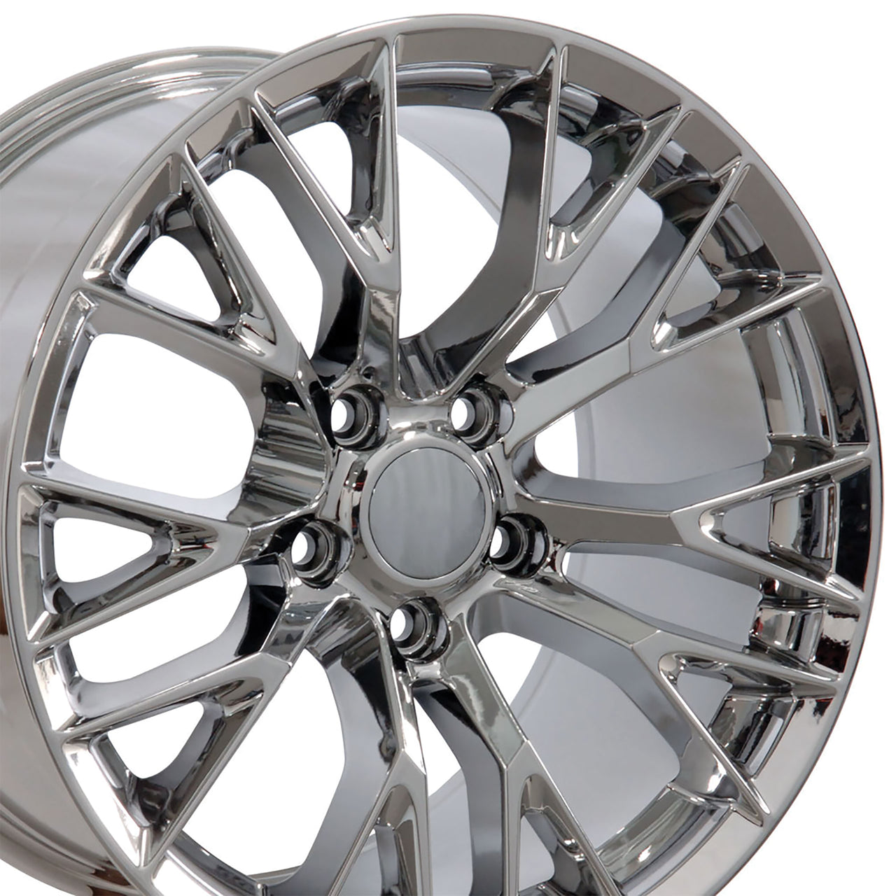 2005-2013 Corvette C7 Z06 Style Wheel Set - Chrome, 19x10 & 18x85 - CA-53542-Corvette-Store-Online