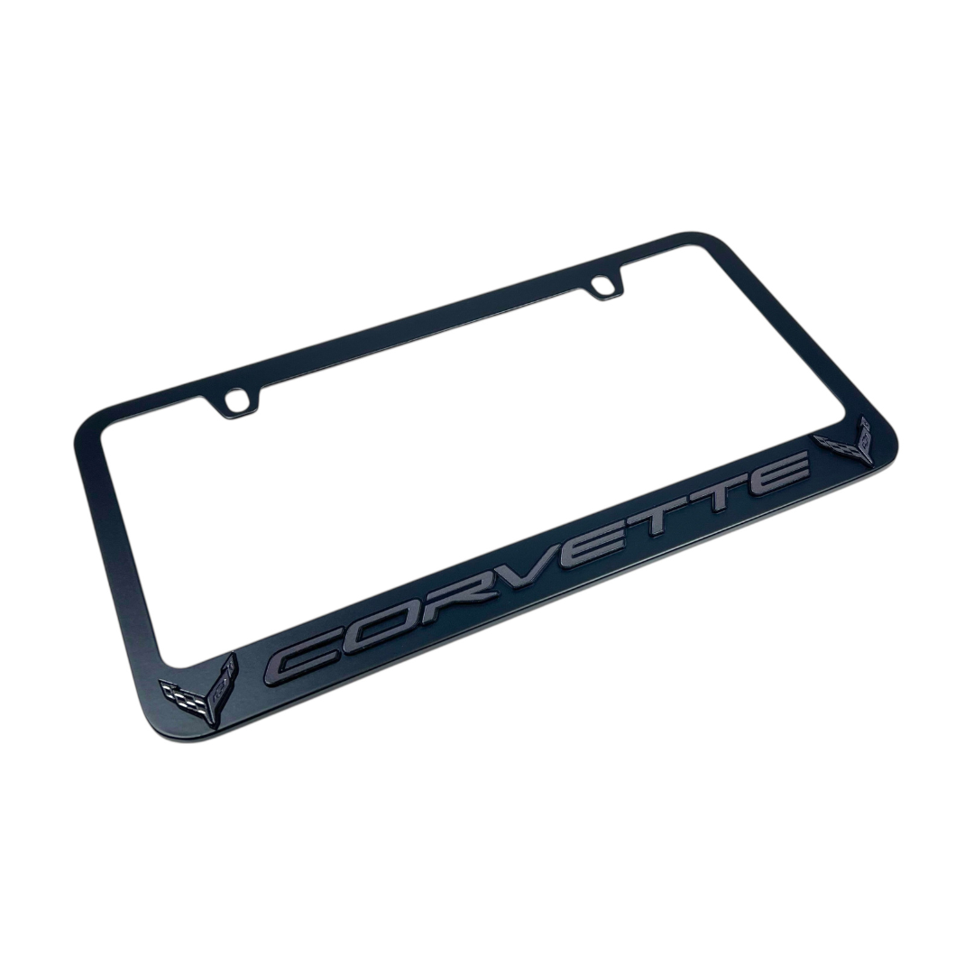 Chevrolet Corvette C8 Black License Plate Frame