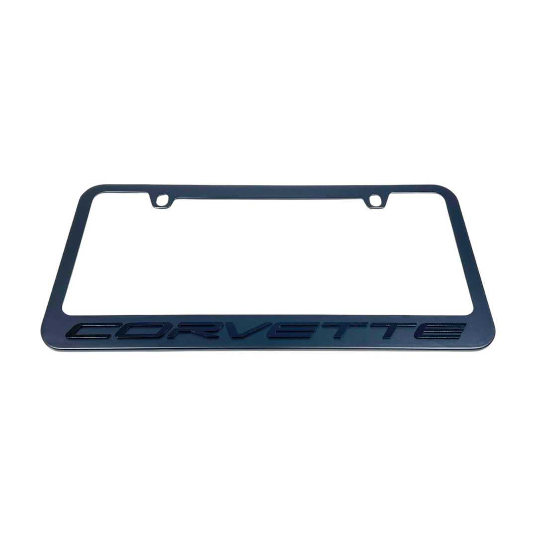 Chevrolet Corvette C8 Black License Plate Frame