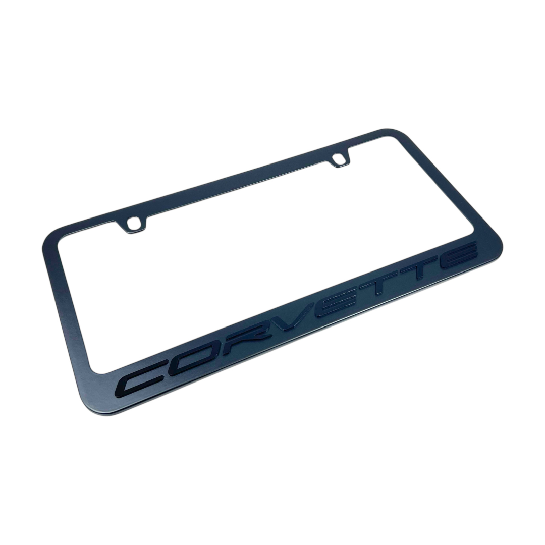 Chevrolet Corvette C8 Black License Plate Frame
