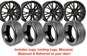2005-2019 Corvette Tire/Wheel Pkg C7 Z06 Gloss Black Flow Formed on Michelin Tires - CA-57136-Corvette-Store-Online