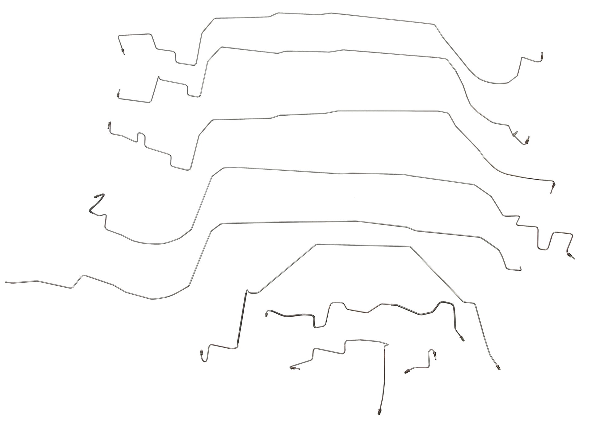 1987-1987 Corvette Complete Brake Line Kit (9 Pc) In Stainless Steel - CA-57505-Corvette-Store-Online