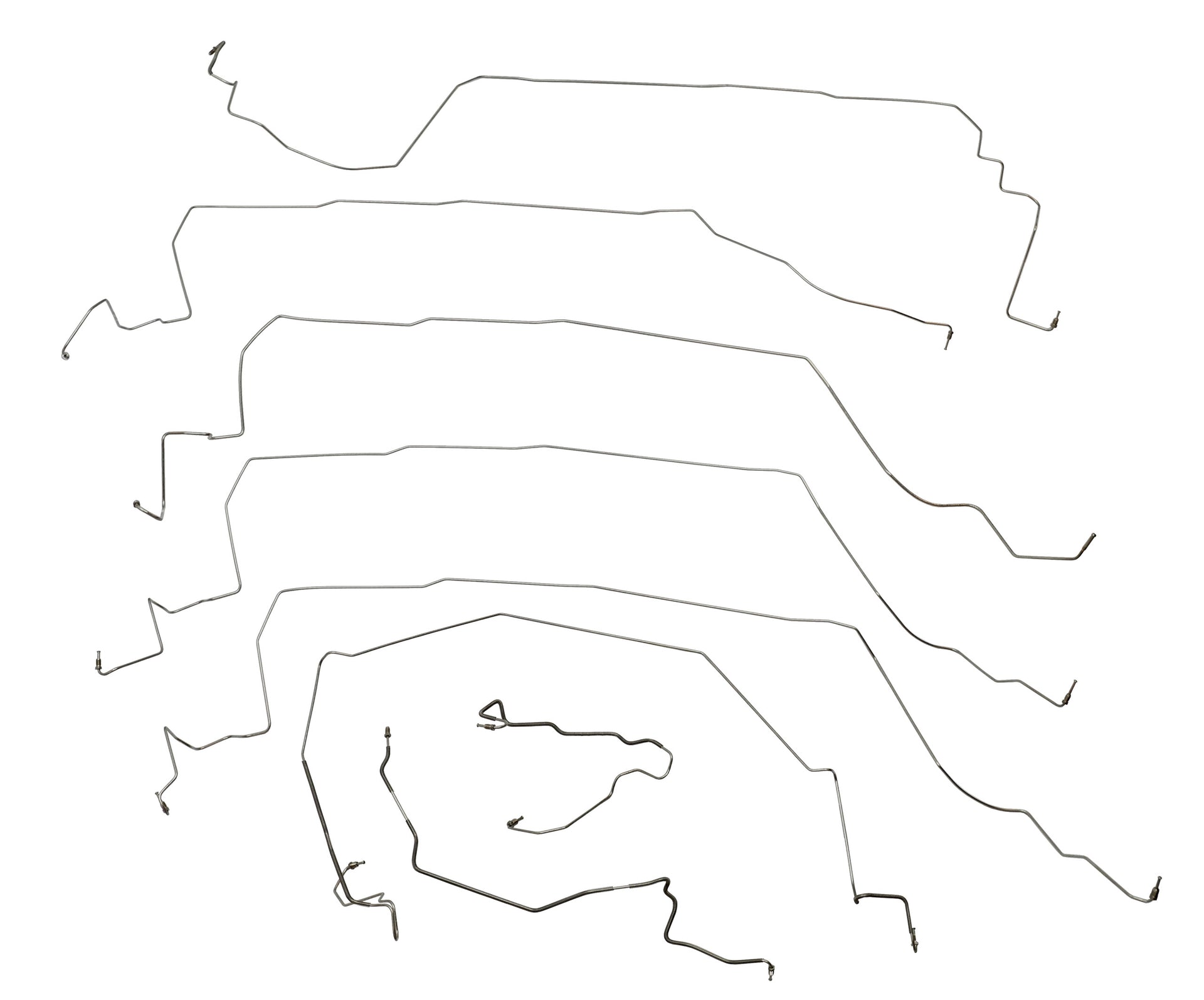 1994-1995 Corvette Complete Brake Line Kit (12 Pc) In Original Equipment Material W/Rubber Hoses - CA-57518-Corvette-Store-Online