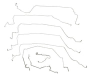 1994-1995 Corvette Complete Brake Line Kit (12 Pc) In Stainless Steel Material With Rubber Hoses - CA-57519-Corvette-Store-Online