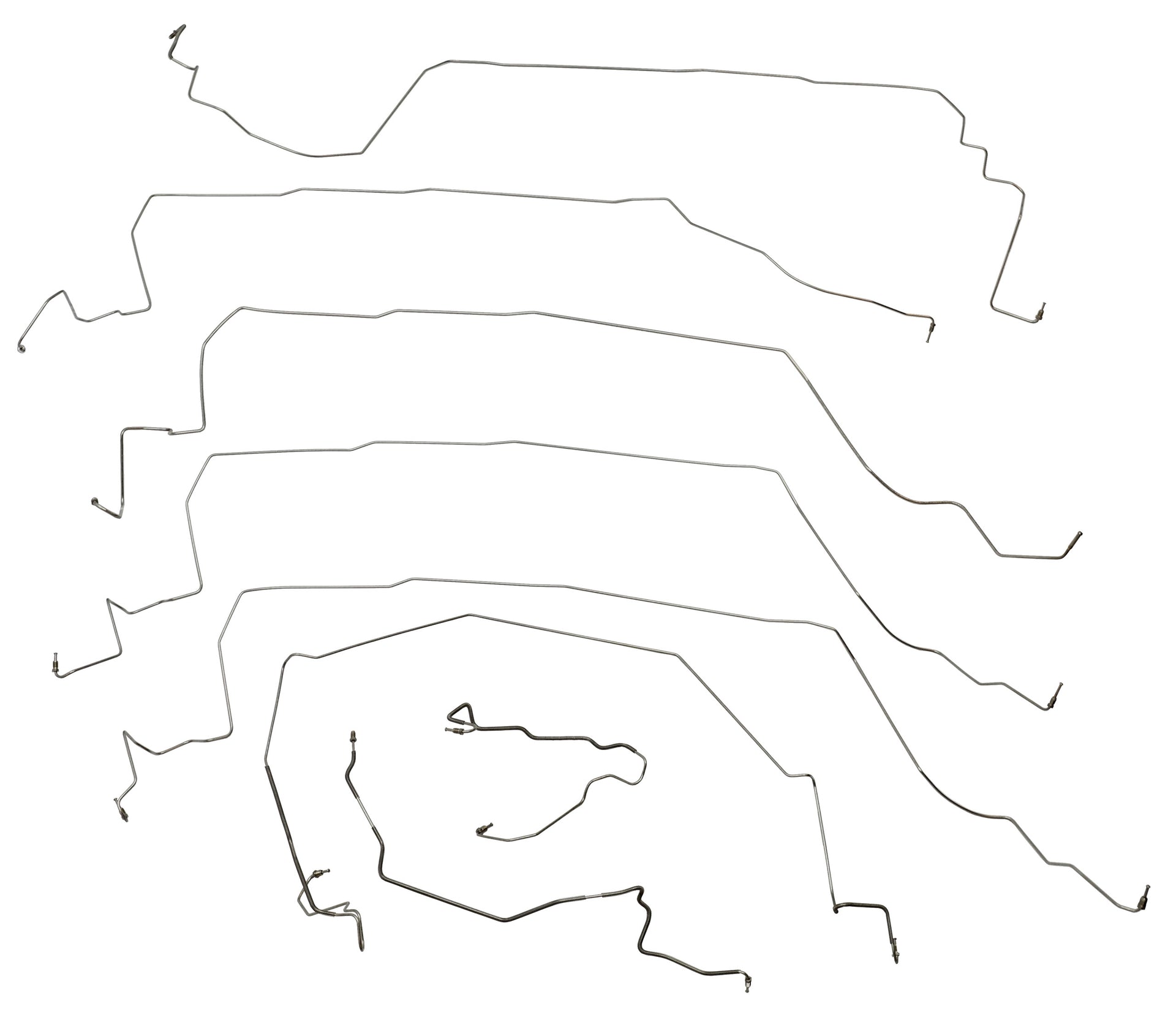 1994-1995 Corvette Complete Brake Line Kit (8 Pc) In Stainless Steel - CA-57521-Corvette-Store-Online