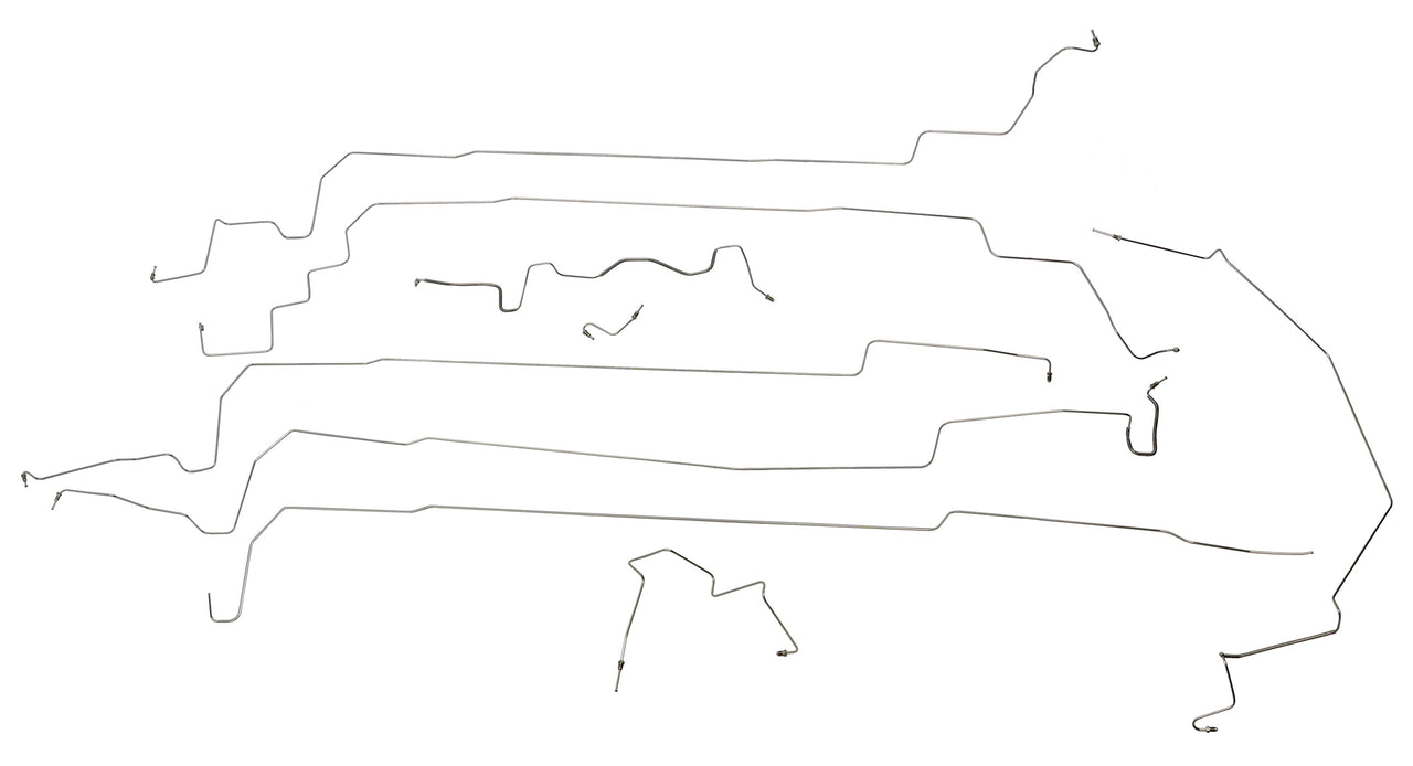 1986-1986 Corvette Complete Brake Line Kit (9 Pc) In Stainless Steel - CA-57526-Corvette-Store-Online