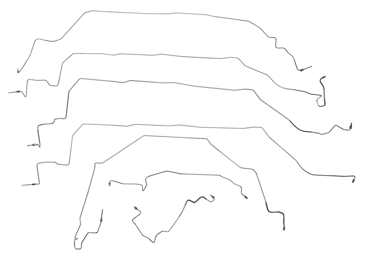 1996-1996 Corvette Complete Brake Line Kit (11 Pc) In Stainless Steel Material With Rubber Hoses - CA-57534-Corvette-Store-Online