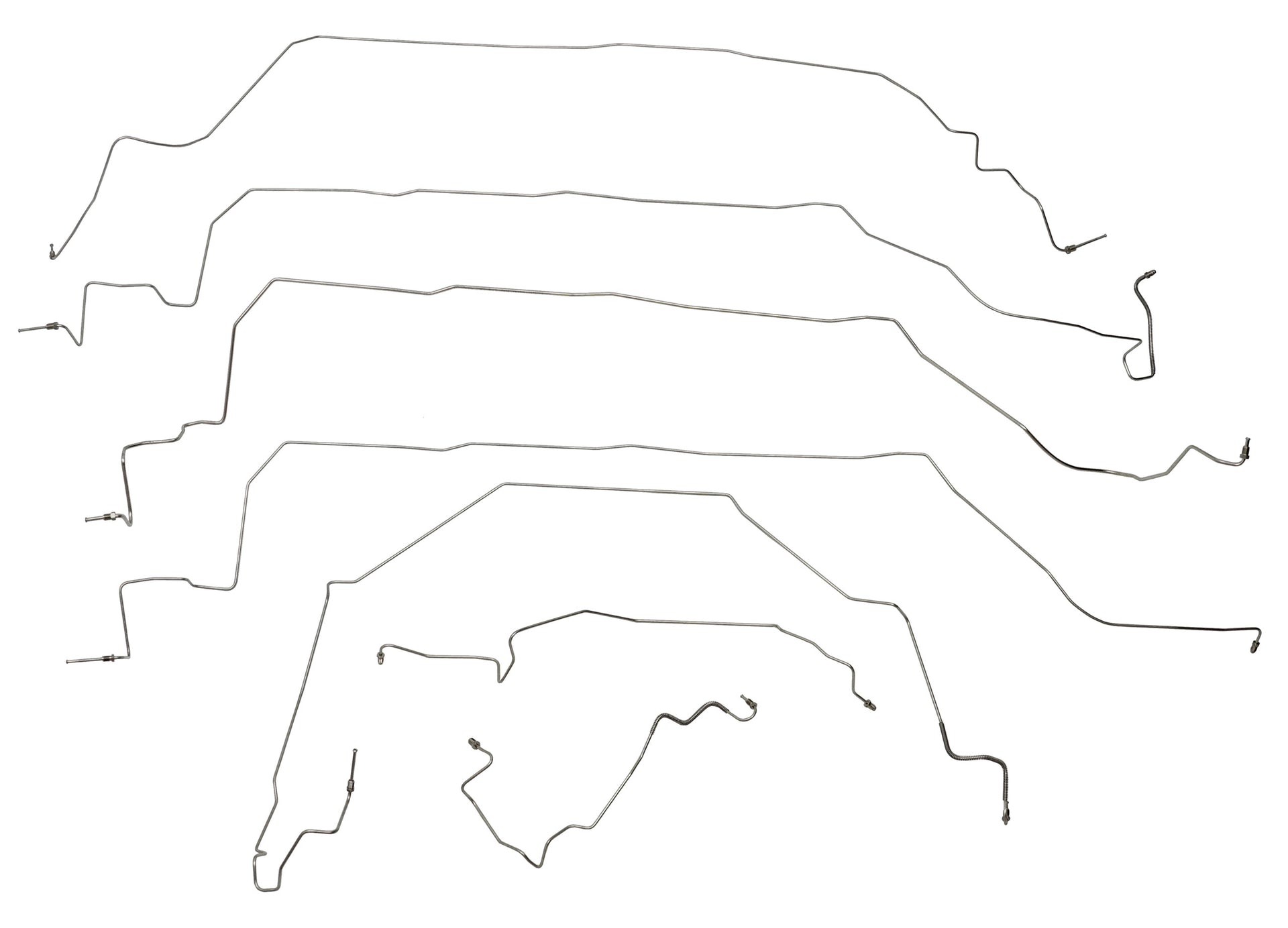 1996-1996 Corvette Complete Brake Line Kit (7 Pc) In Stainless Steel - CA-57536-Corvette-Store-Online