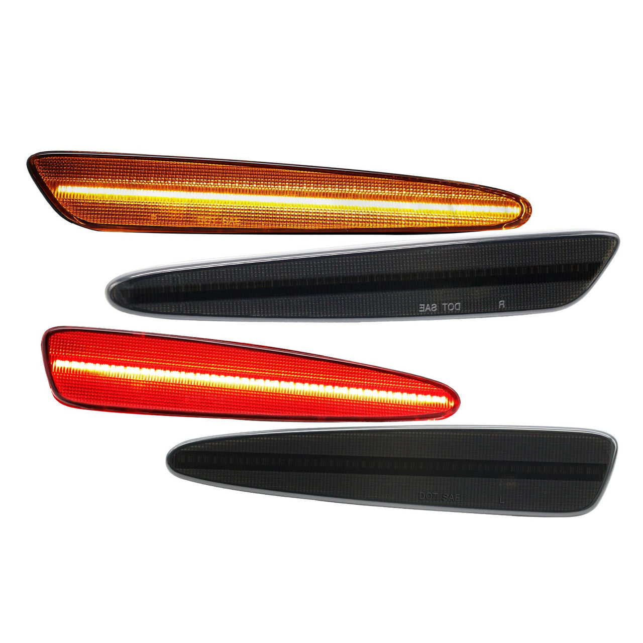 2005-2013 Corvette Smoked LED Sidemarker Set - Front & Rear - CA-57686-Corvette-Store-Online