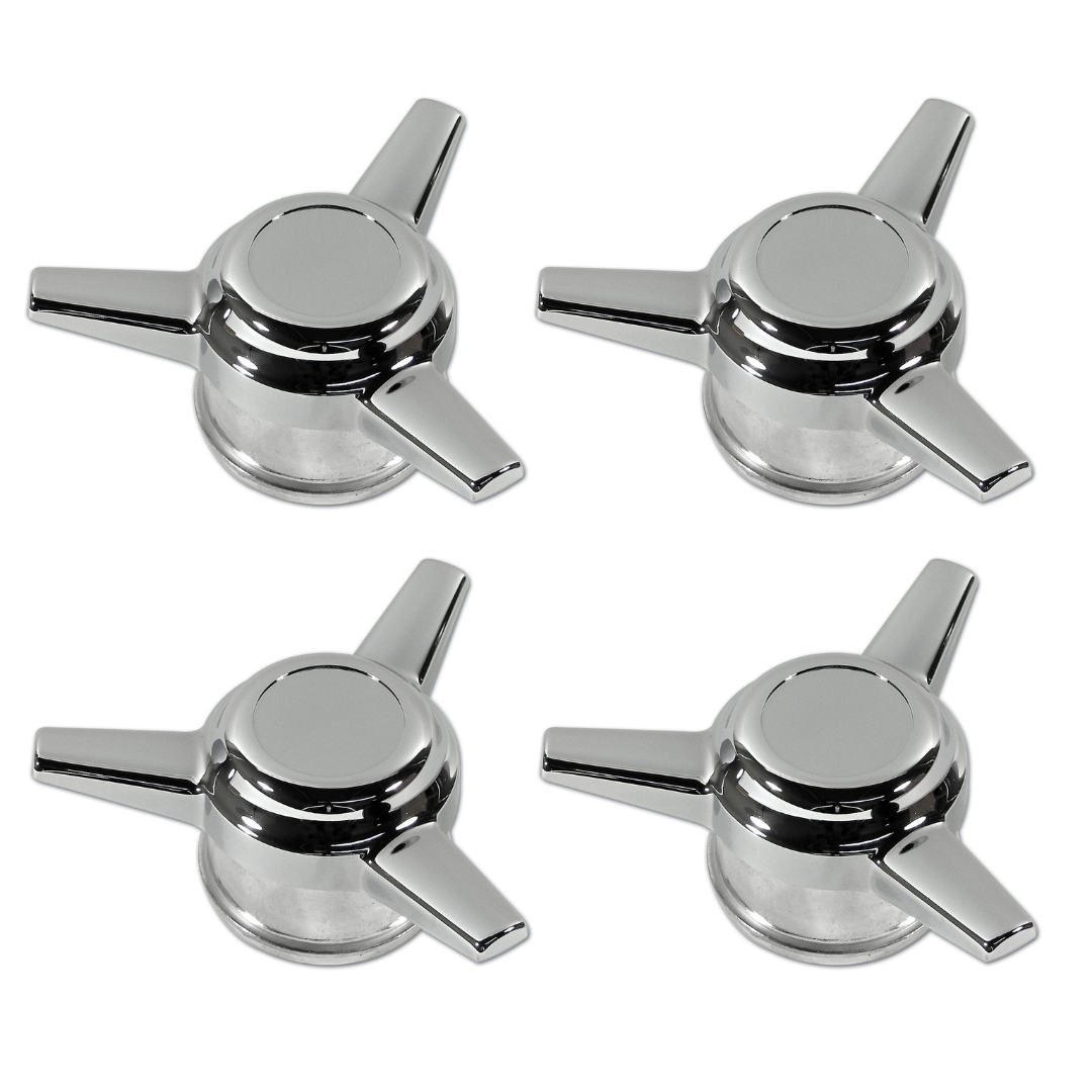 C3 1976-1982 Corvette Knockoff Spinner Kit W/Emblems For YJ8 Aluminum Wheels - CA