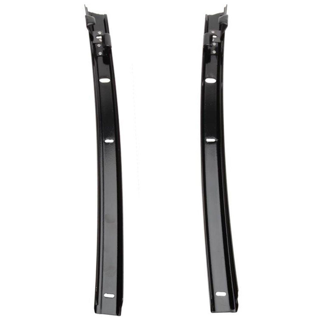 1977-1982 Corvette Windshield Pillar Post Weatherstrip Retainers W/Clips Left & Right - Black - CA