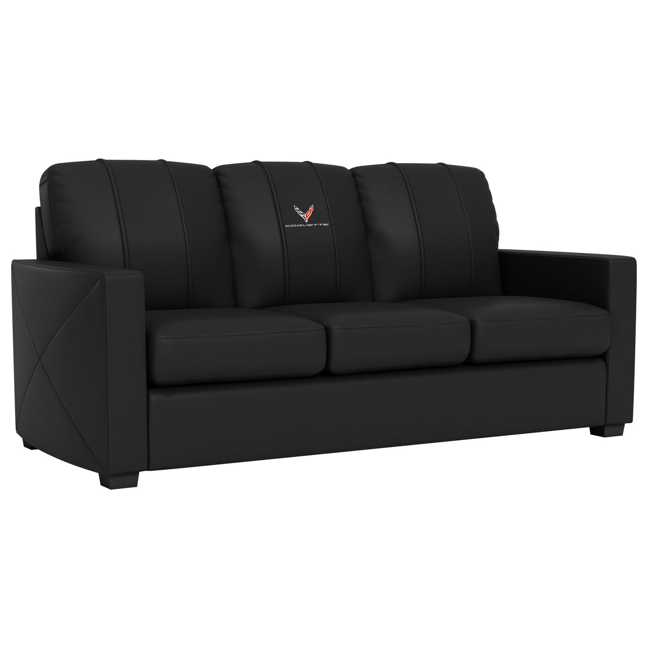 Silver Sofa with C8 Corvette Logo