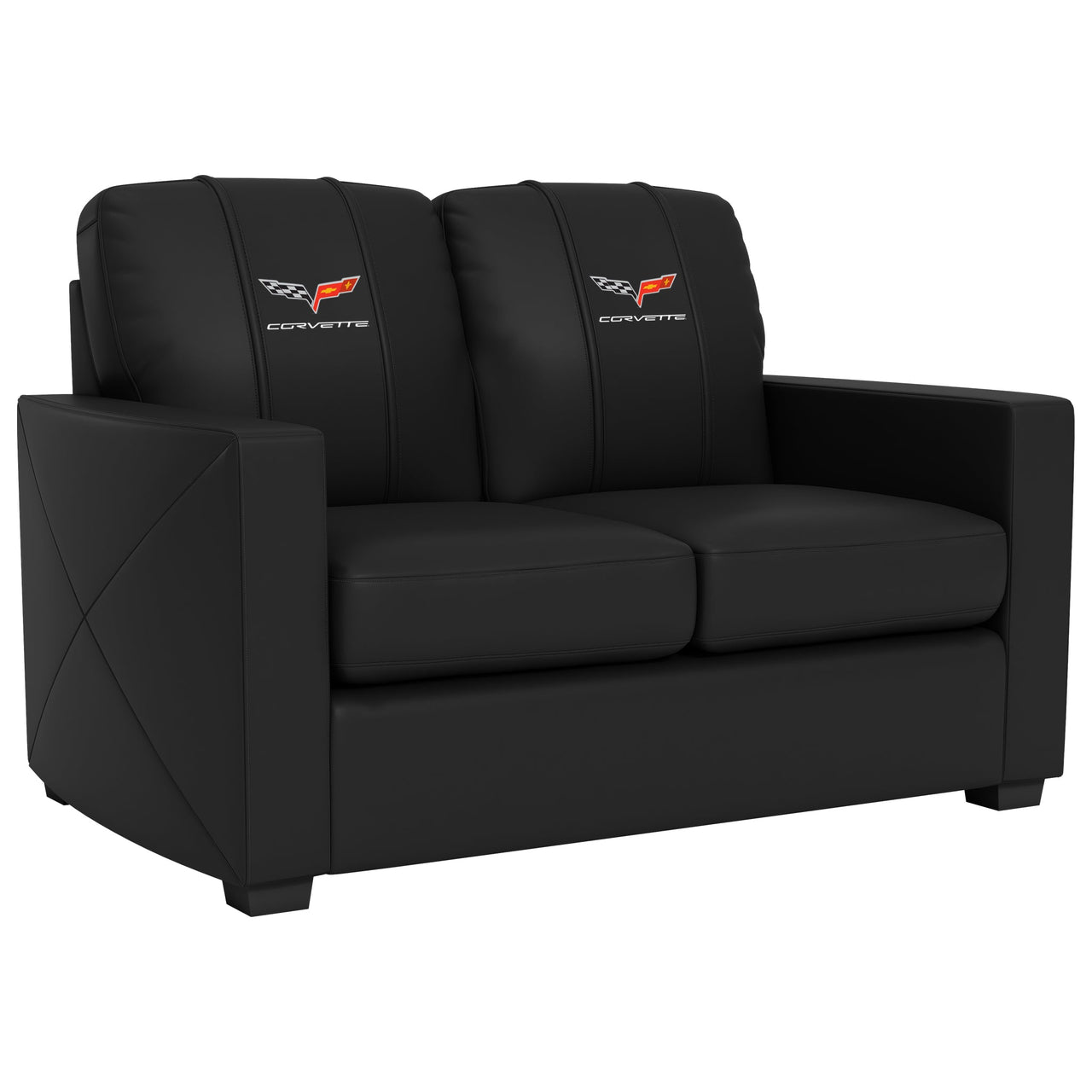 Silver Loveseat with Corvette C6 Logo