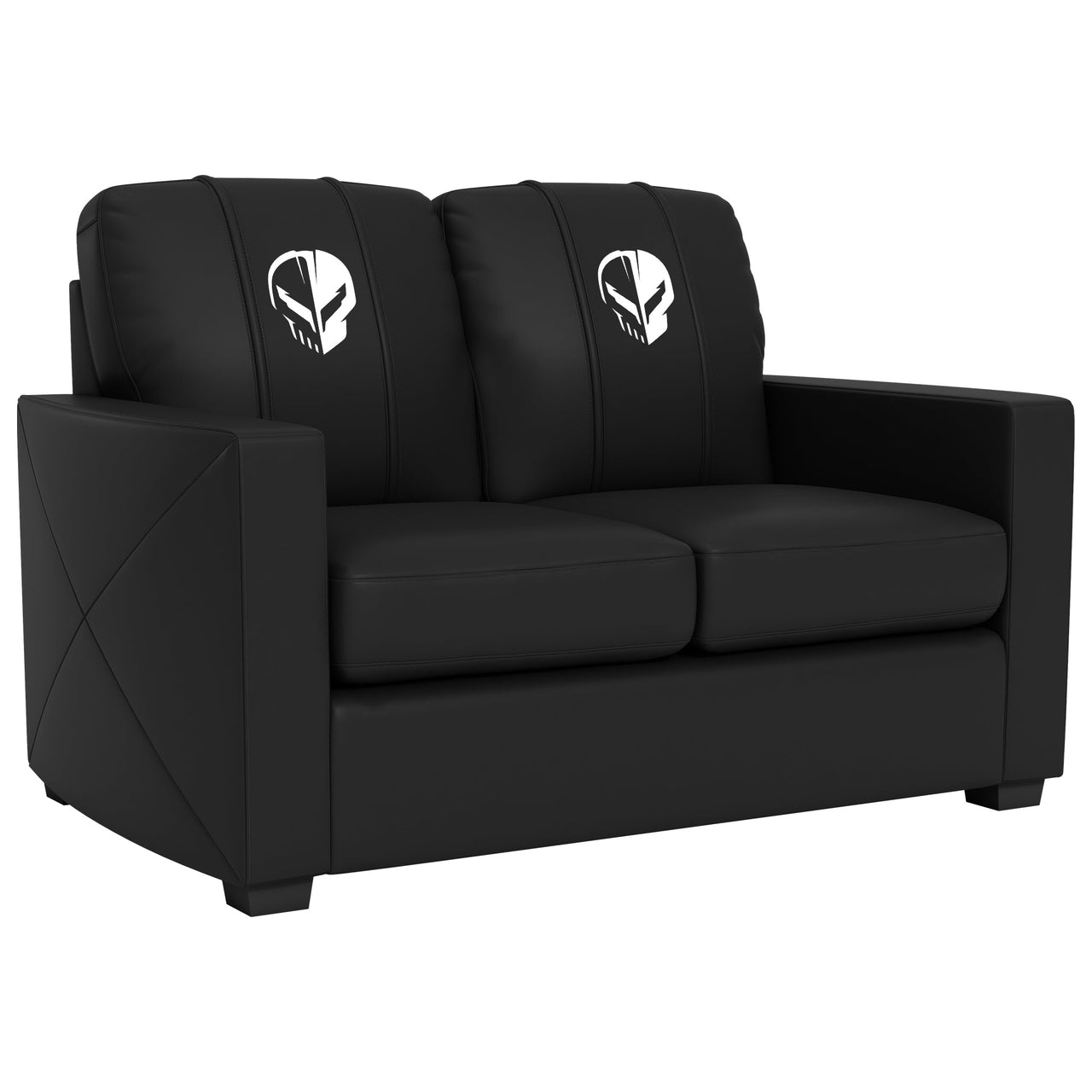 Silver Loveseat with Corvette Jake Symbol White Logo