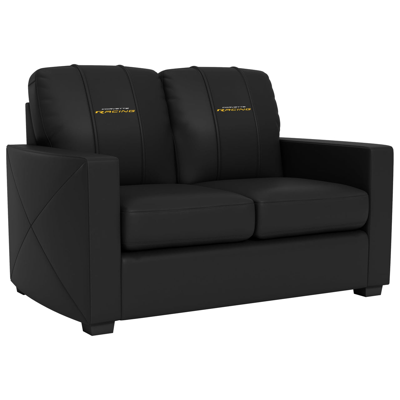 Silver Loveseat with Corvette Racing Logo