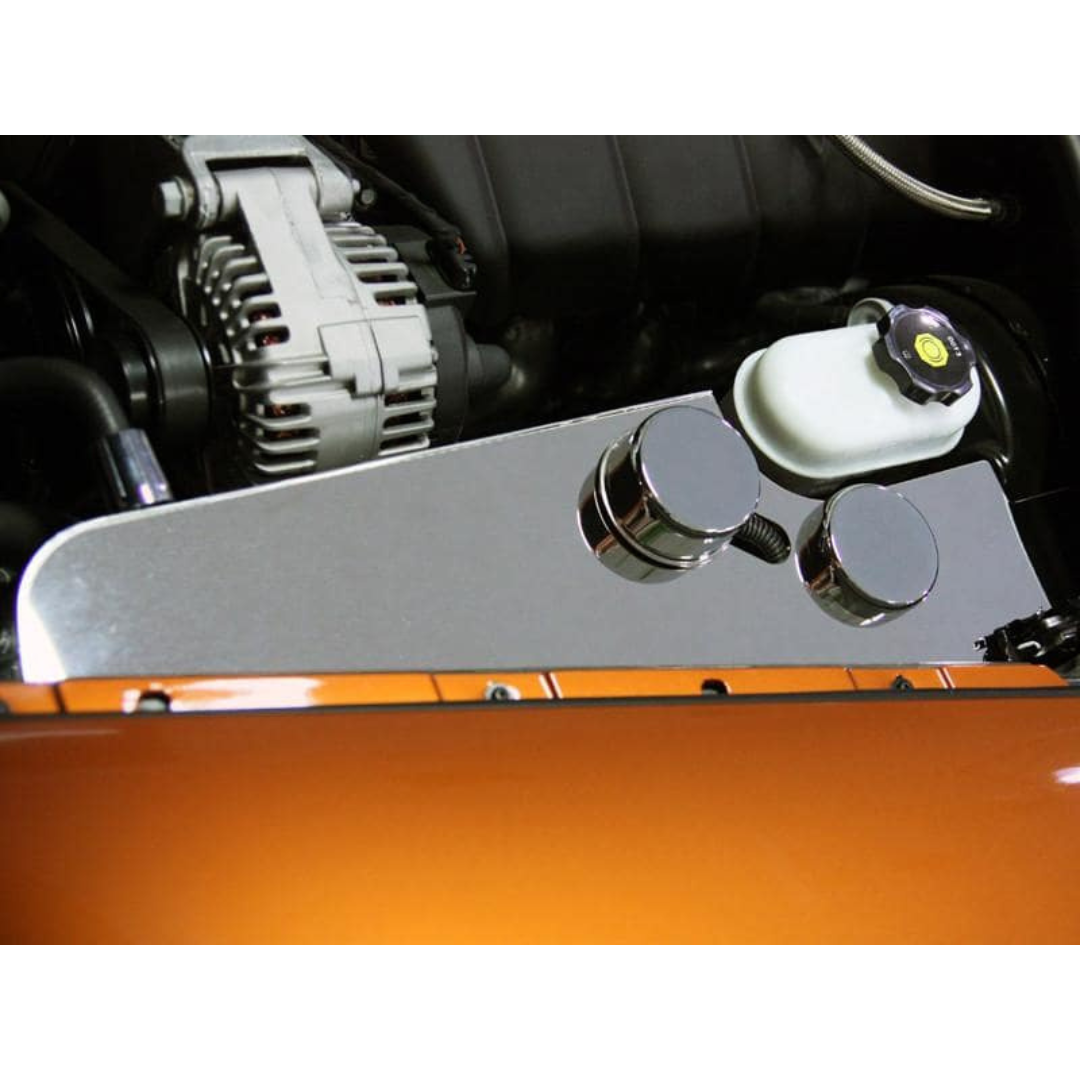 C6 Corvette Water Tank Cover - 2005-2013 Polished Stainless Steel (Automatic)