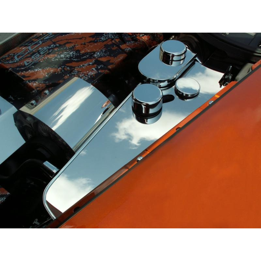C6 Corvette Water Tank Cover - 2005-2013 Polished Stainless Steel (Automatic)