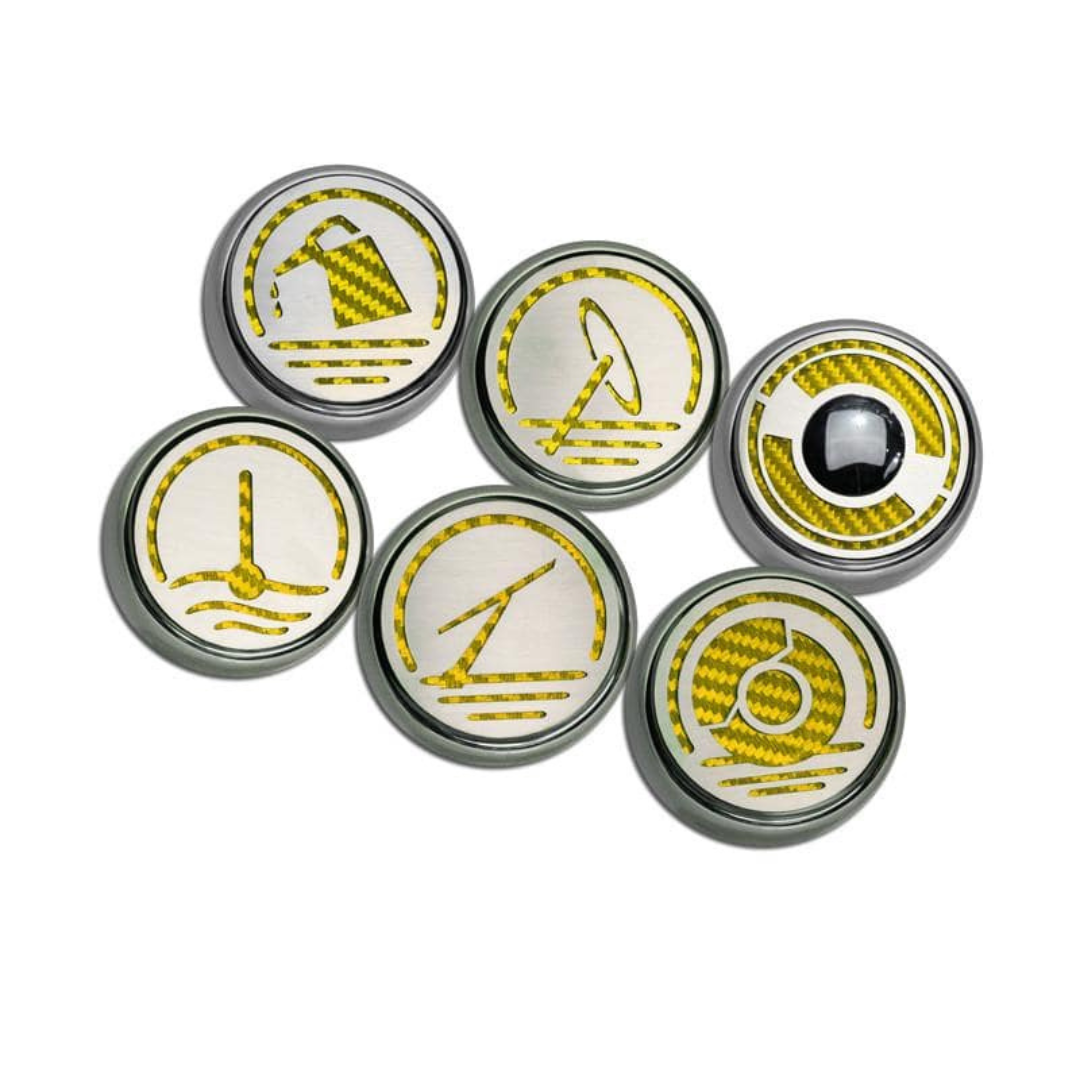 C6 Corvette (Manual) Executive Series Fluid Cap Cover 6Pc Set