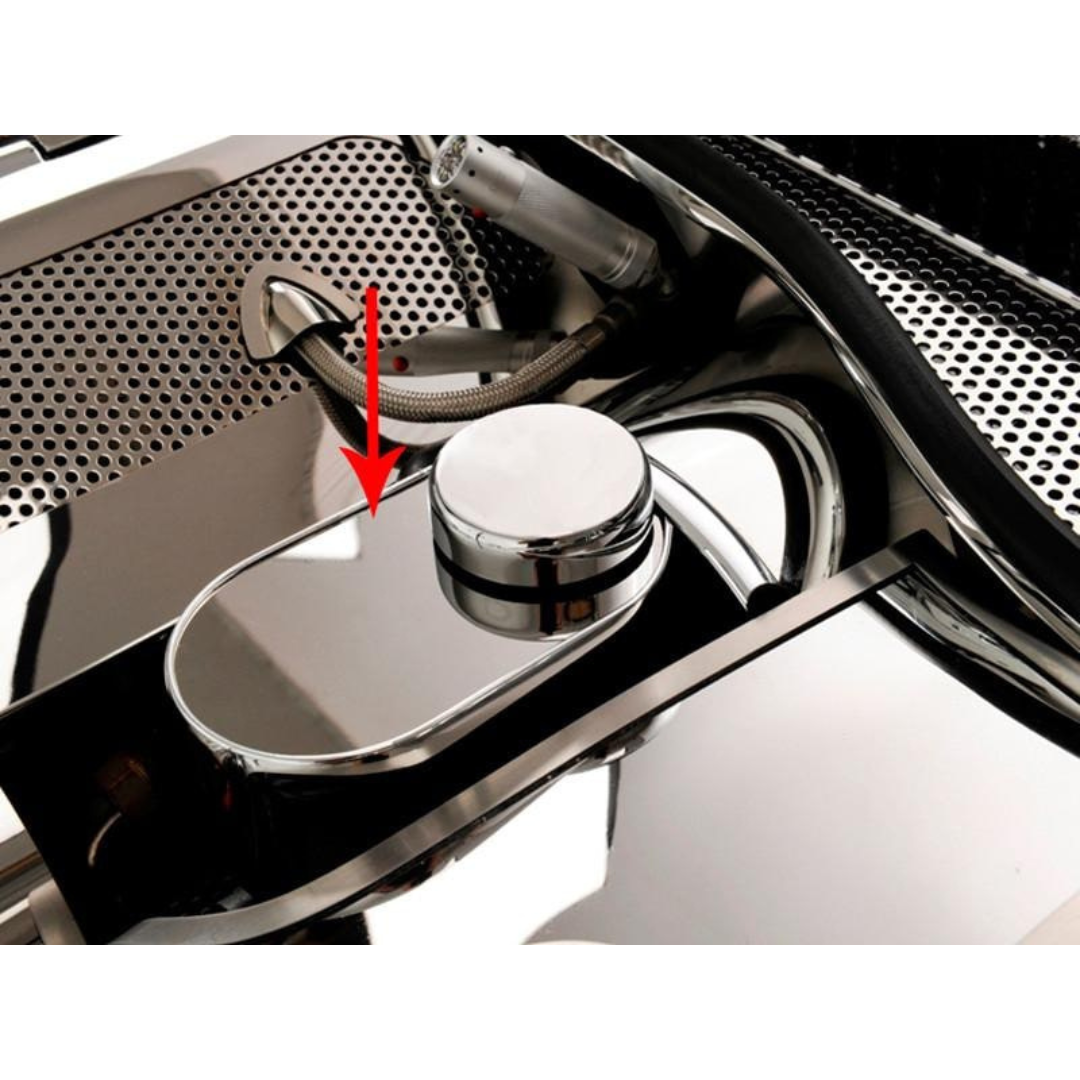 C6 Corvette Brake Master Cylinder Cover w/ Cap Cover - 2005-2008 Polished Stainless Steel