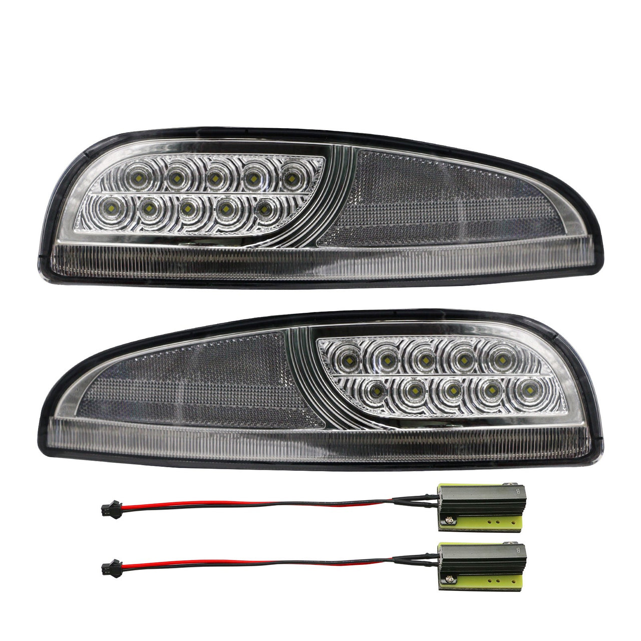 1997-2004 Corvette C5 Laser LED Parking Light Corner Assemblies - Clear - CA-60802-Corvette-Store-Online