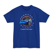 c6-corvette-personalized-circle-logo-with-car-unisex-tall-beefy-t®-cotton-t-shirt
