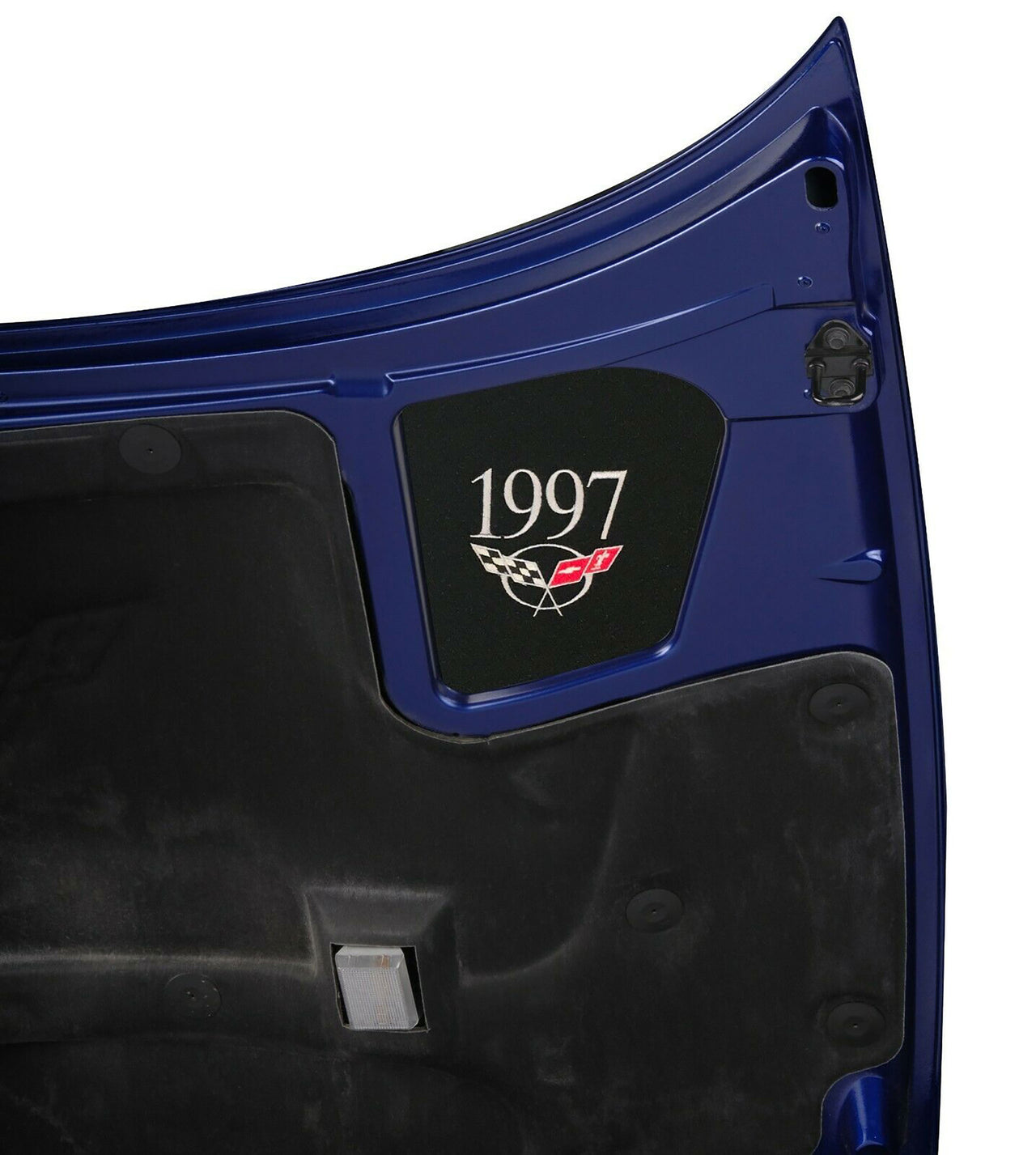 1997-1997 Corvette Underhood Insert - C5 Crossflag Logo And Year - CA-67077-Corvette-Store-Online