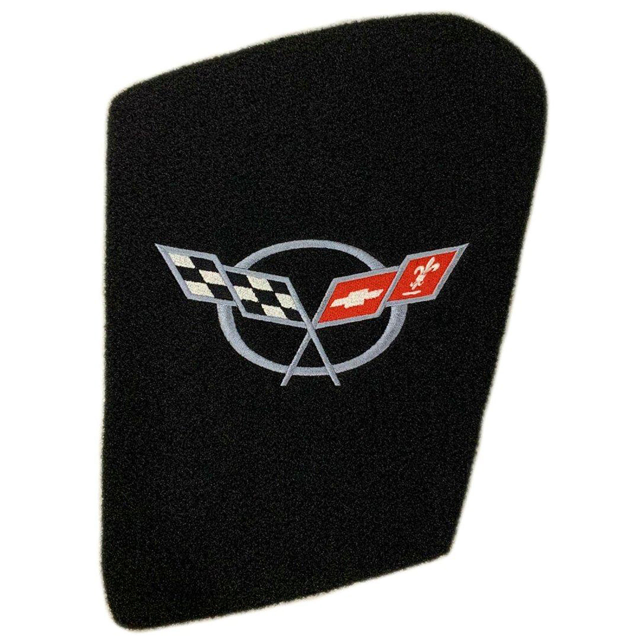 1997-2004 Corvette Underhood Insert - C5 Crossflag Logo - Silver - CA-67080-Corvette-Store-Online