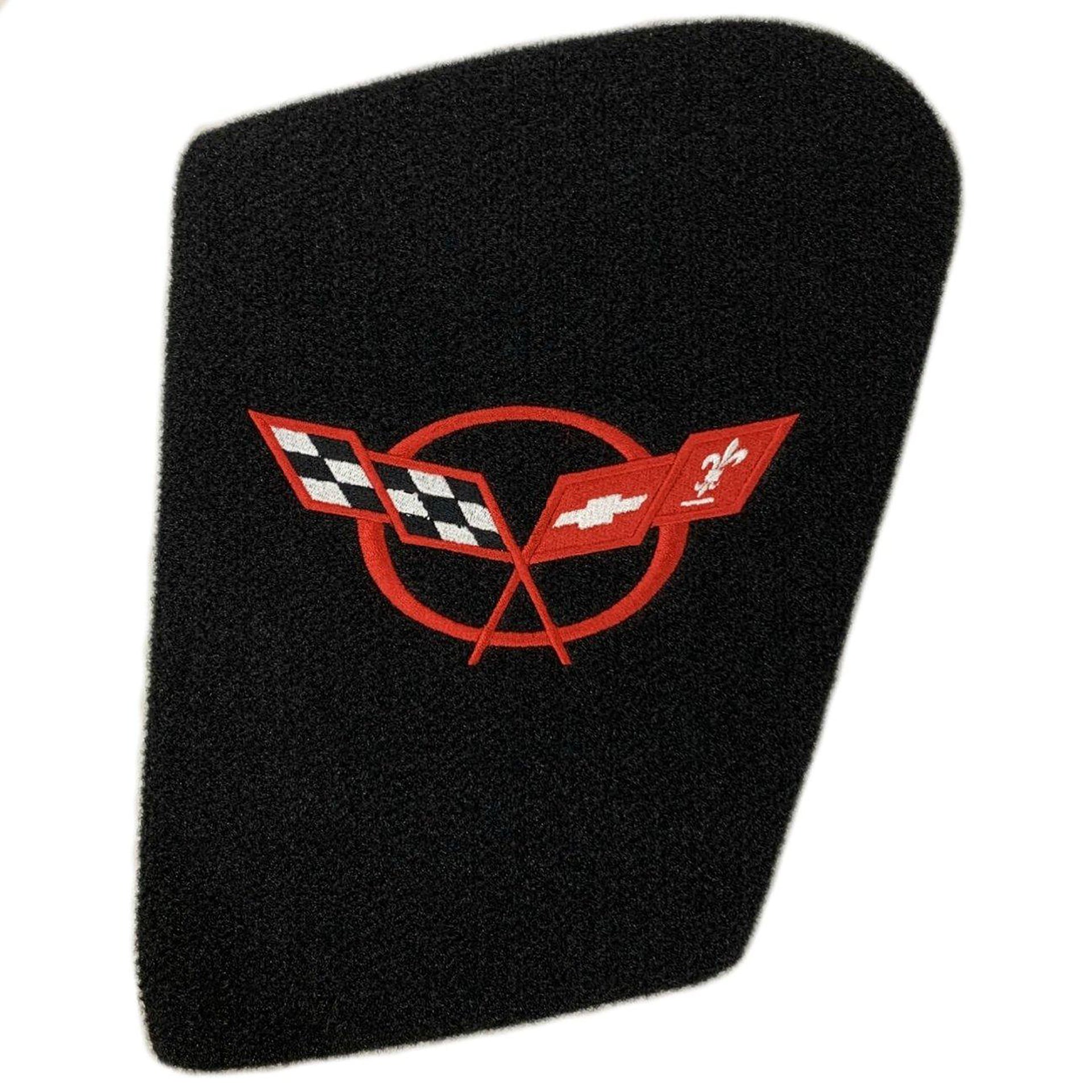 1997-2004 Corvette Underhood Insert - C5 Crossflag Logo - Red - CA-67081-Corvette-Store-Online