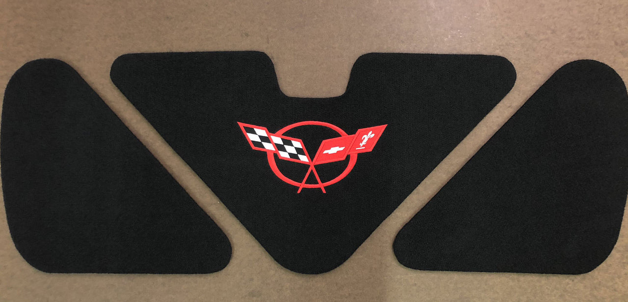 1997-2004 Corvette 3-Piece Trunk/Deck Lid Liner - C5 Logo - Red - CA-67088-Corvette-Store-Online