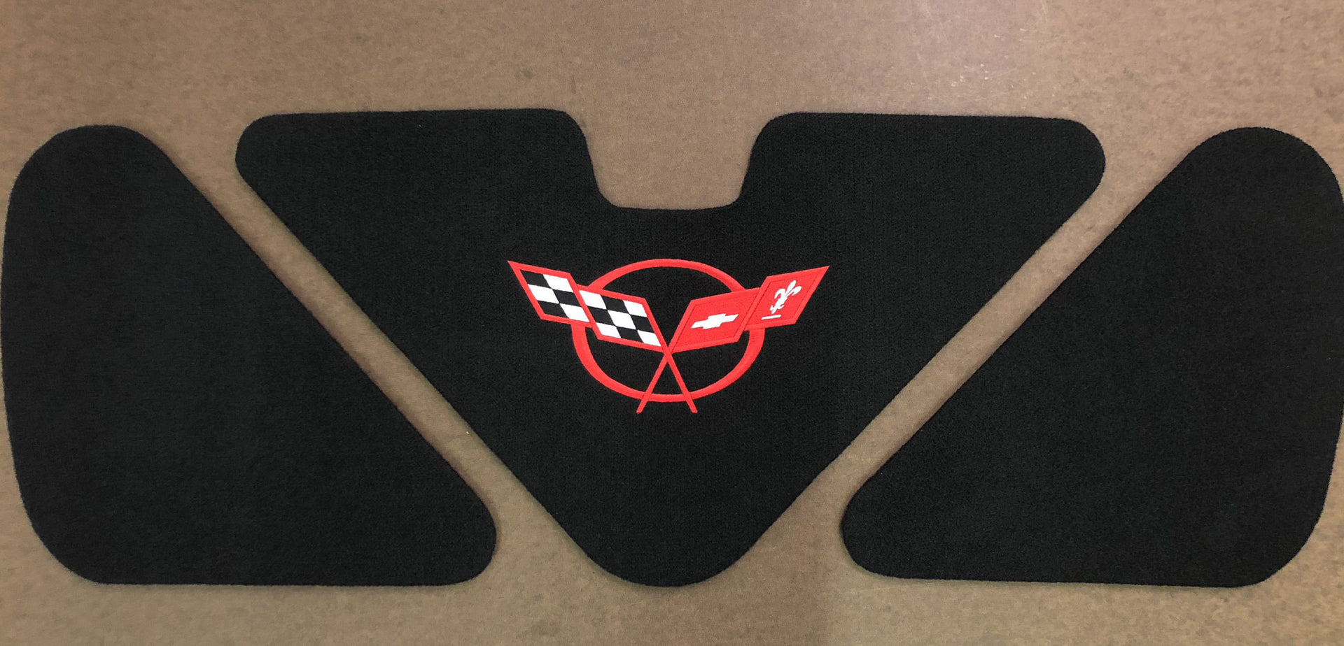 1997-2004 Corvette 3-Piece Trunk/Deck Lid Liner - C5 Logo - Red - CA-67088-Corvette-Store-Online