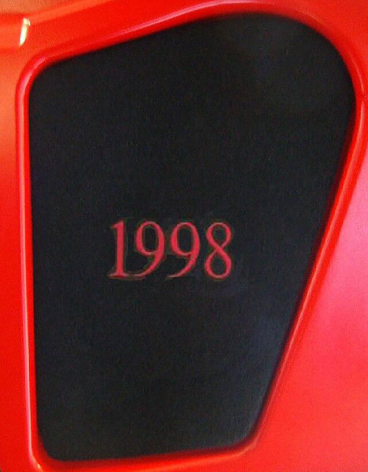 2000-2000 Corvette Underhood Insert With Year - Red - CA-67103-Corvette-Store-Online