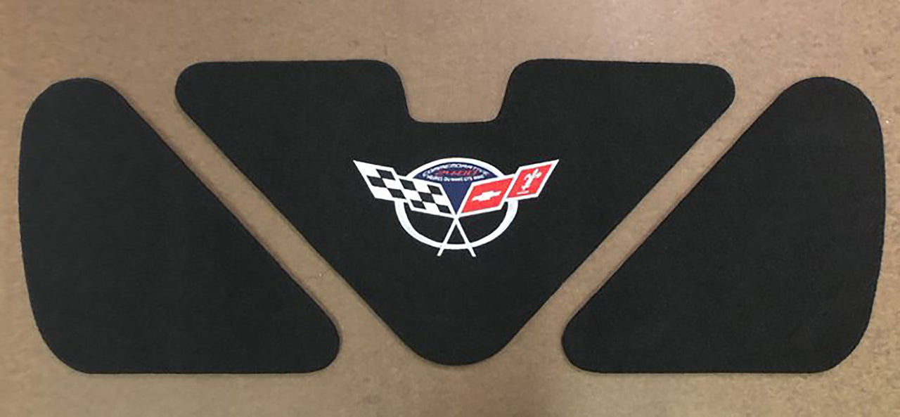 2004-2004 Corvette 3-Piece Trunk/Deck Lid Liner - C5 C5 Lemans Crossflag Commemorative Emblem - CA-67128-Corvette-Store-Online