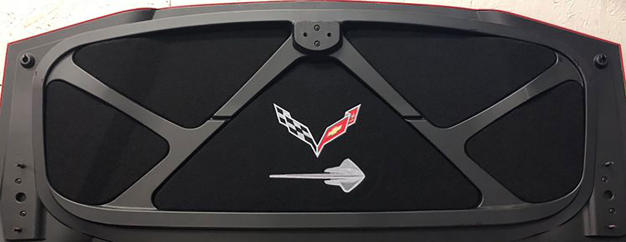 2014-2019 Corvette 5-Piece Trunk/Deck Lid Liner - C7 Crossflag Logo And Stingray Emblem - CA-67142-Corvette-Store-Online