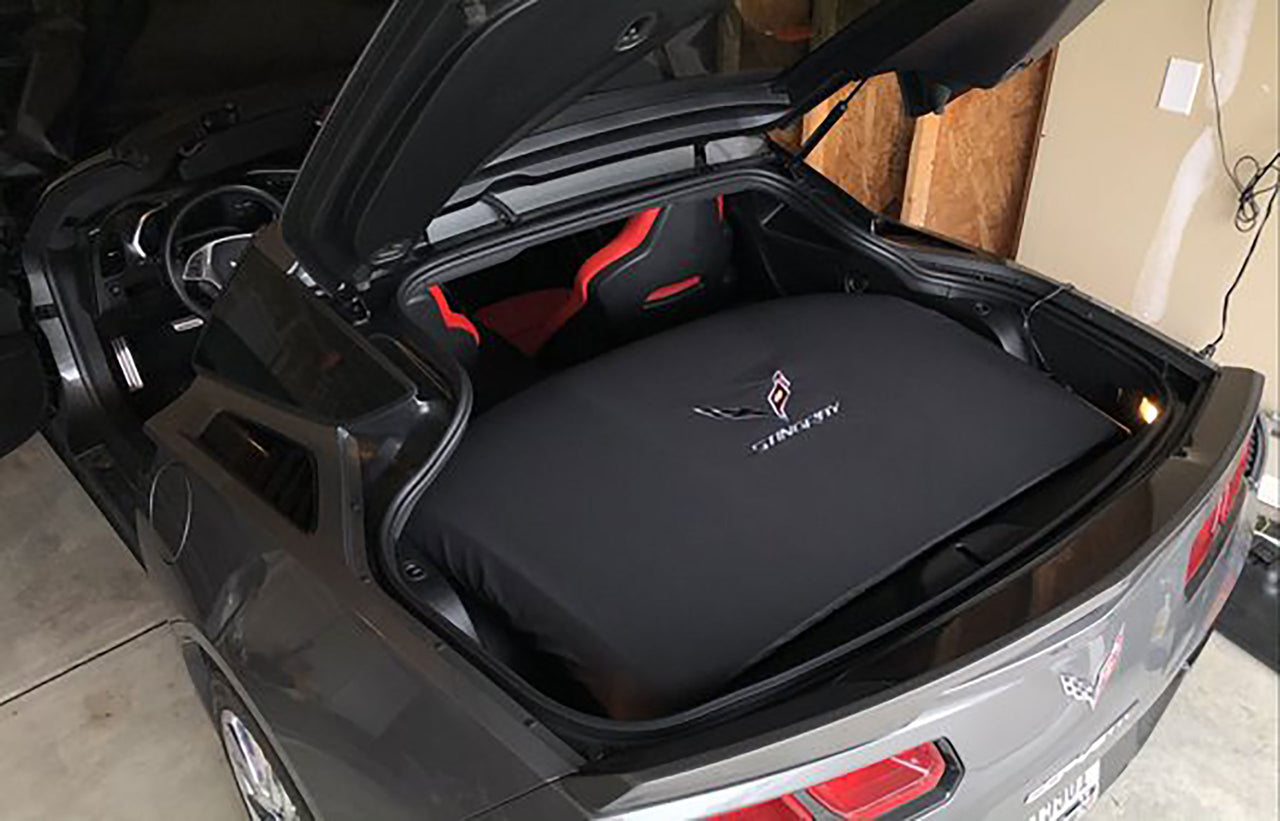 2014-2019 Corvette C7 Coupe Top Cover - Flag & Stingray Script - CA-67150-Corvette-Store-Online