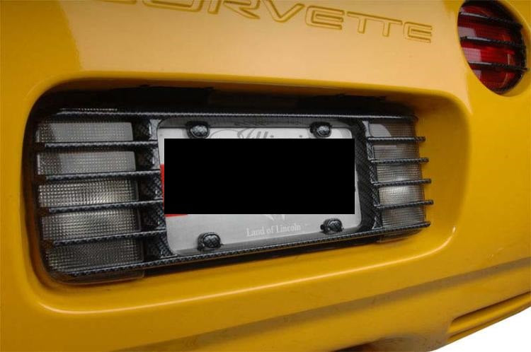 1997-2004 Corvette Rear License Plate Frame Phantom - Carbon Fiber - CA-67163-Corvette-Store-Online
