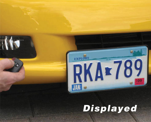2005-2013 Corvette Show N Go - Powered Retractable Front License Plate Frame - C6, GS, ZO6 - CA-67165-Corvette-Store-Online
