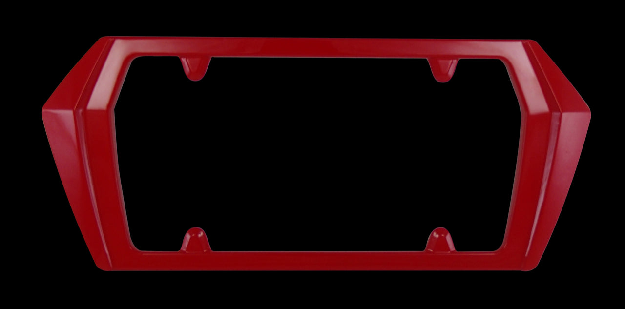 2020-2024 Corvette Rear License Plate Frame Boomerang - Arctic White - CA-67186-Corvette-Store-Online