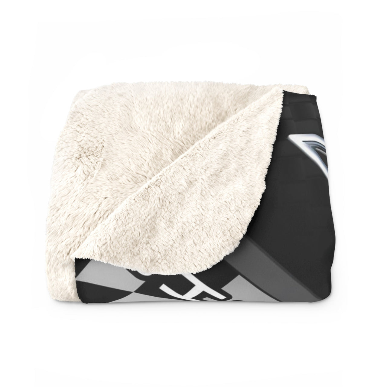 C6 Corvette Checkered Flag Racing Decorative Sherpa Blanket