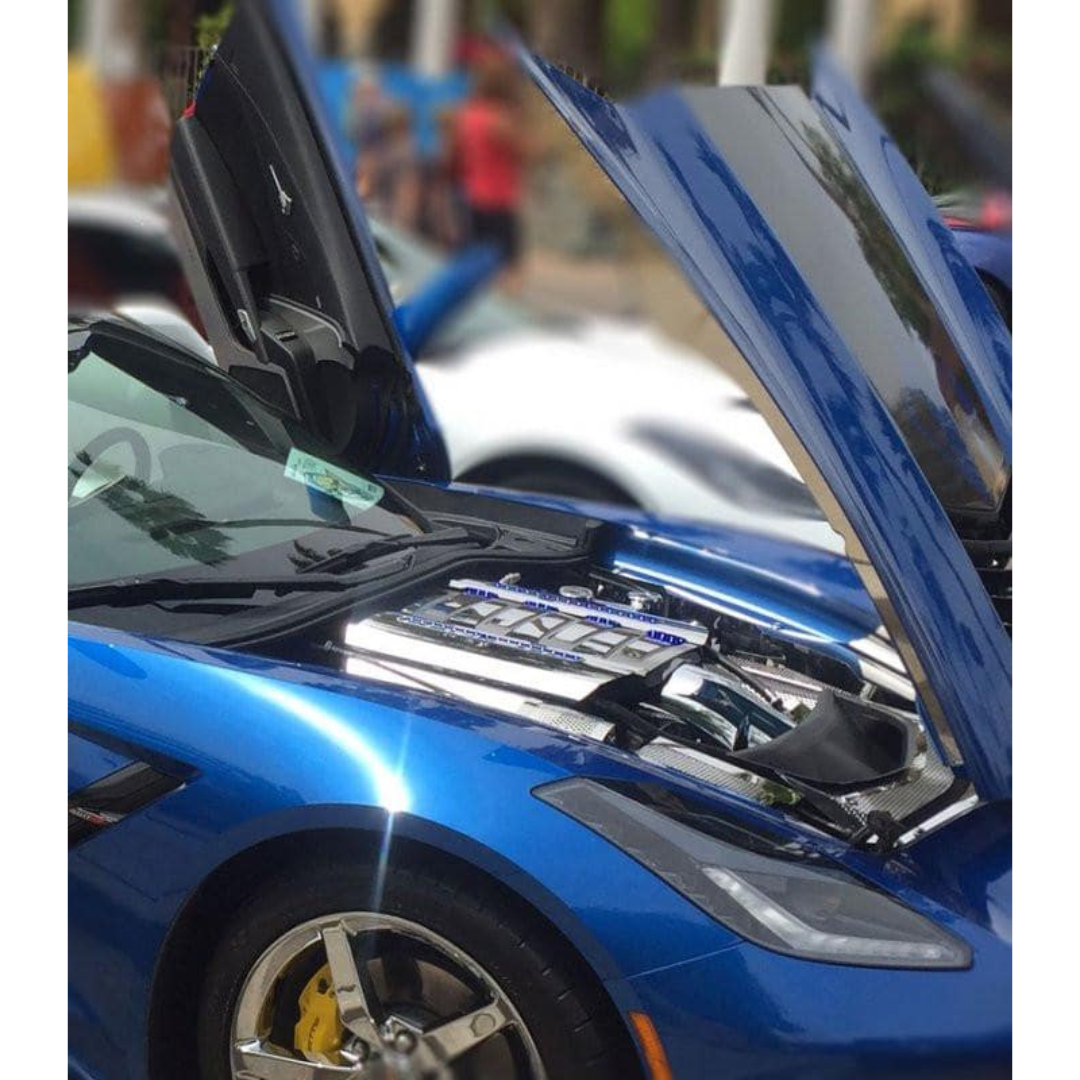C7 Corvette Stingray 2pc LED Illuminated Fuel Rail Covers | Factory Overlay