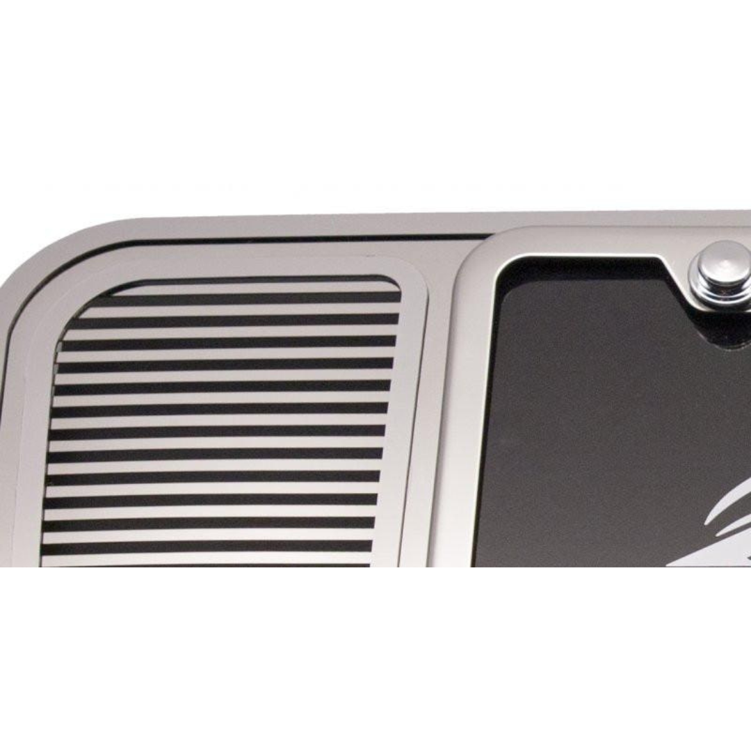 C6 Corvette Billet Style Tag Back Plate / License Plate Frame - Polished Stainless Steel