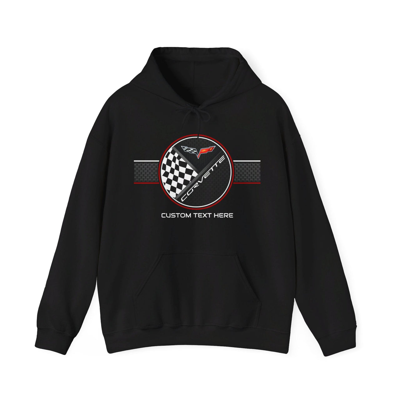 Personalized C6 Corvette Carbon Circle Unisex Fleece Pullover Hoodie
