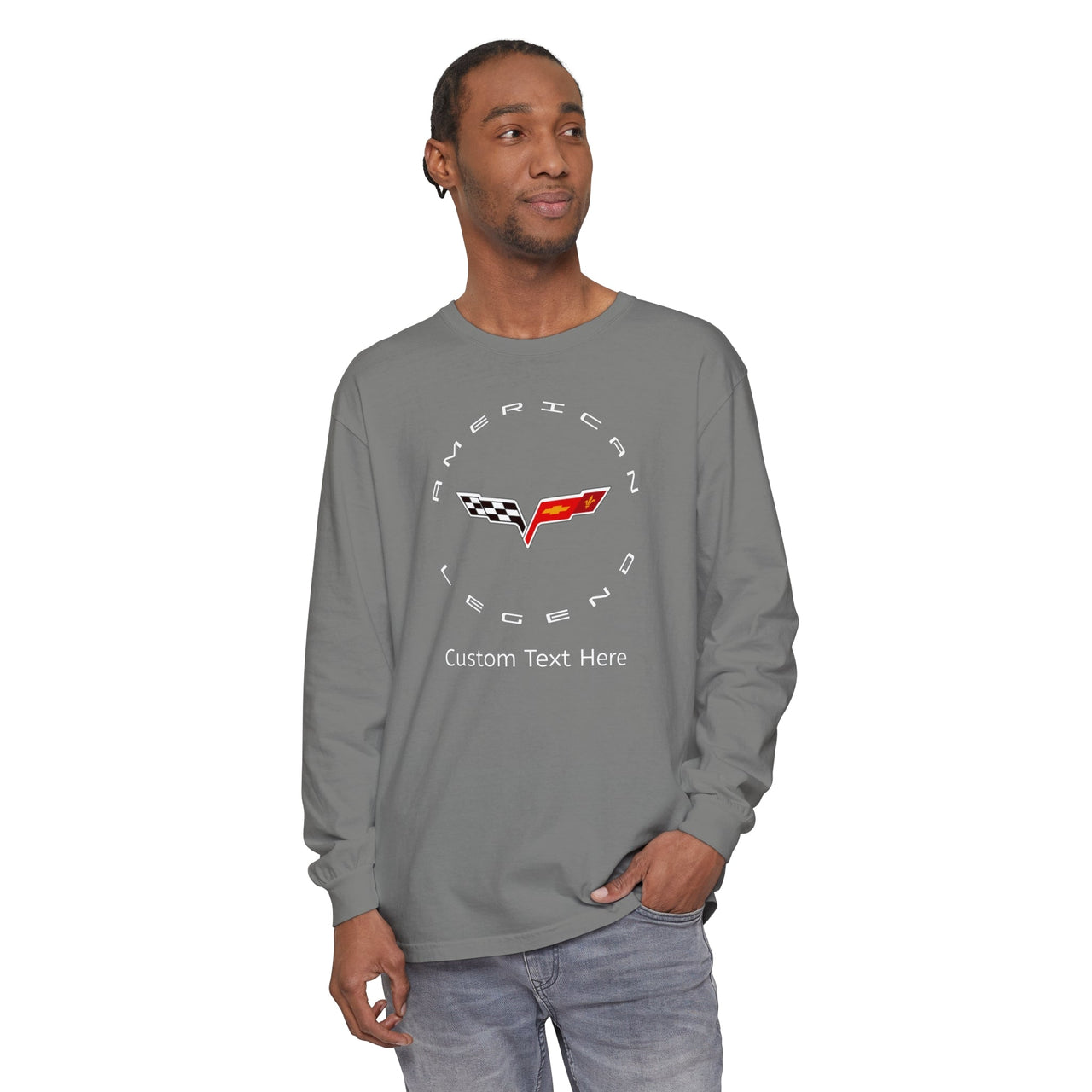 C6 Corvette Personalized Comfort Colors 100% Cotton Long Sleeve T-Shirt