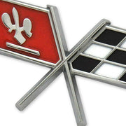 1978-1979 Corvette Crossflags Fuel Door Emblem - CA-71382-Corvette-Store-Online